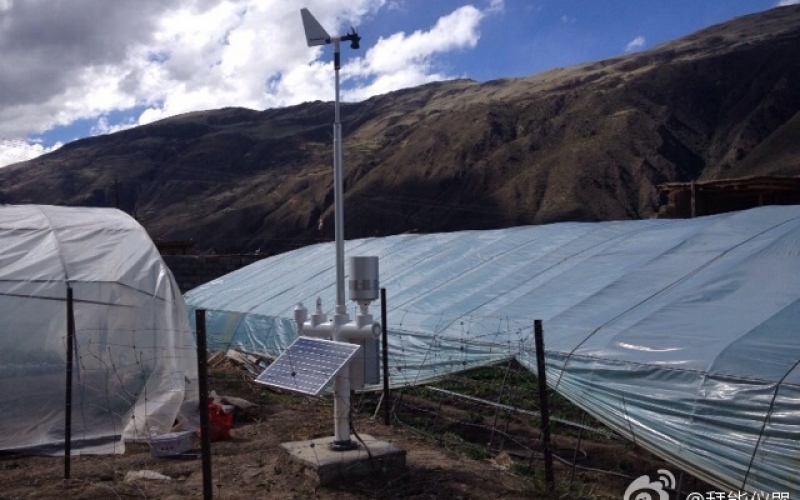 西藏昌都边坝县热玉乡气象站安装完毕